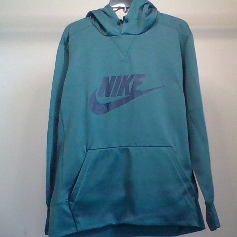 Nike hoodie green/blue size med